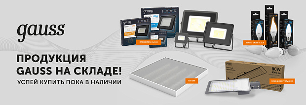 Продукция Gauss в наличии уже сегодня
